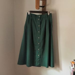 Koret A-Line Midi Button Skirt